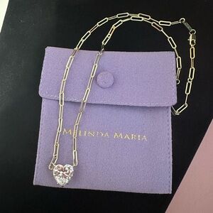 💜Melinda Maria Samantha Loves You More Heart Necklace💜 NWT